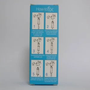 Filter Cartridge HBA-3 Replacement Cartridge side 2 of Box for Shower Head Filter HBA