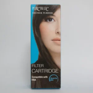 Filter Cartridge HBA Replacement Cartridge front view of Box for Shower Head Filter HBA