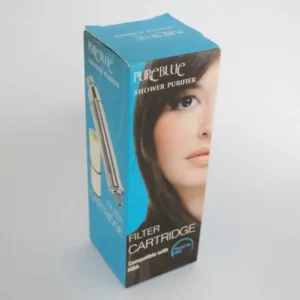 Filter Cartridge HBA-5 Replacement Cartridge diagonal view of Box for Shower Head Filter HBA