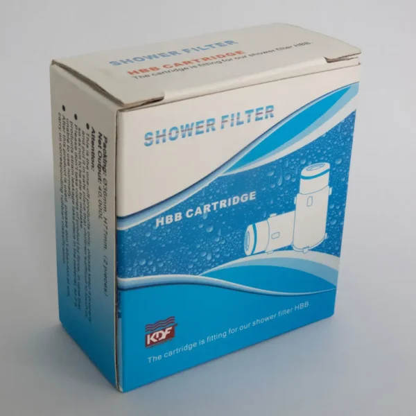 HBB Cartridge-7 Replacement Cartridge diagonal side of Box for Shower Head Filter HBB