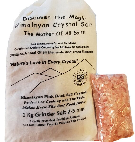 himalayan pink salt in a SafeSalt bag
