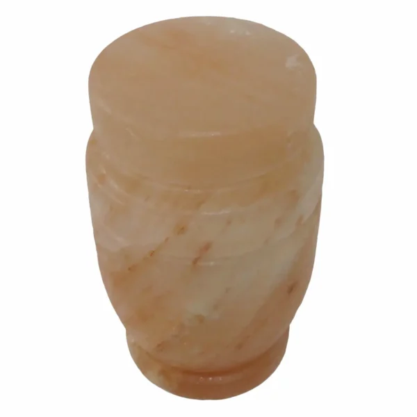 himalayan-salt-urn-small-vase-angled Small Himalayan Salt Urn with open lid at an angle