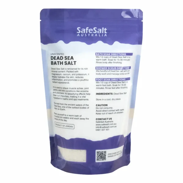 Dead Sea Bath Salt back Dead Sea Salt by SafeSalt Australia