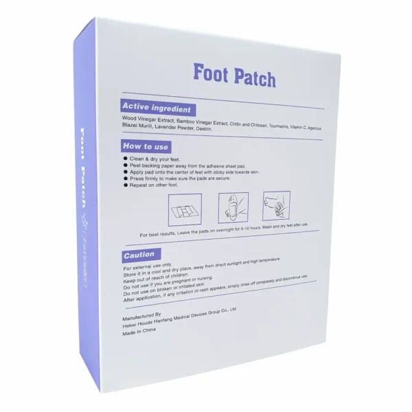 Detox Foot Patch Lavender Back Cover Detox Foot Patches Lavender Back Cover