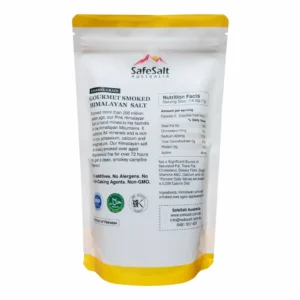 Himalayan smoked salt coarse 950g bag back Himalayan smoked salt coarse 950g bag back rear
