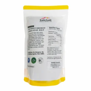 Himalayan smoked salt fine 950g bag Himalayan smoked salt fine 950g bag rear