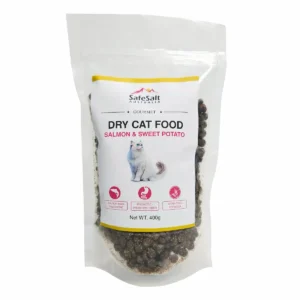 Dry cat food with Salmon and sweet potato by SafeSalt Australia