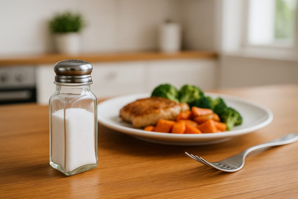 table salt with a meal