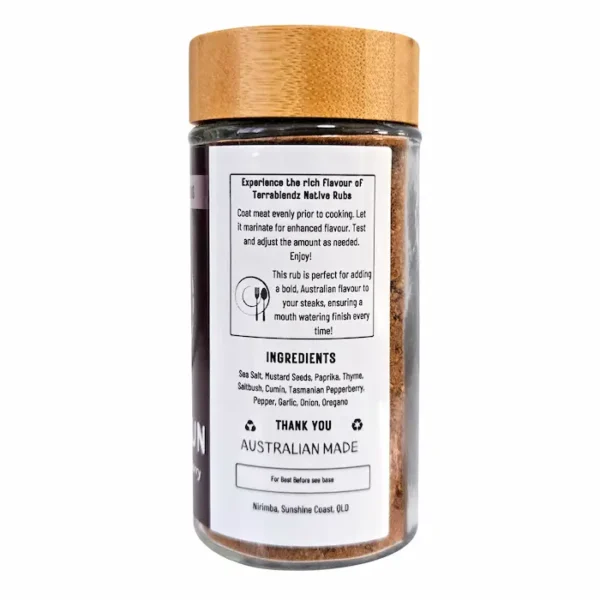 Cattle Run Steak Rub back label Cattle Run Steak Rub back label