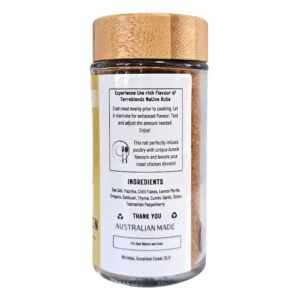 Dusty Chicken Chicken Rub back label