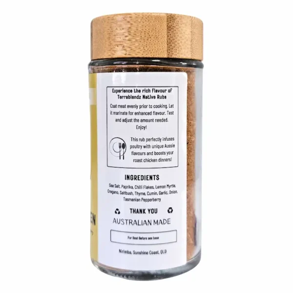 Dusty Chicken Chicken Rub back label Dusty Chicken Chicken Rub back label