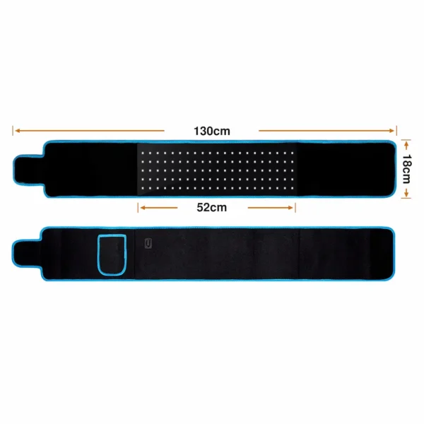 Red Light Belt Measurement Red Light Therapy Belt Glowing