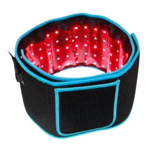 Red light therapy belt glowing