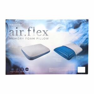 air flex memory foam pillow box back air flex memory foam pillow box back